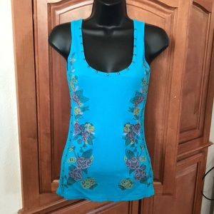 Freda Five Embroidered Tank Top